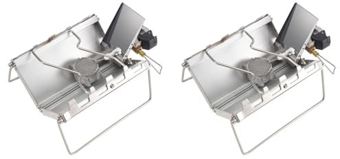 Tuesoa 2X RéChaud de Camping ExtéRieur Portable Coupe-Vent Haute Puissance Cassette CuisinièRe à Gaz Accessoires de Pique-Nique
