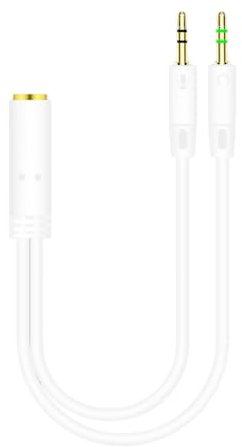 Generico Cavo Sdoppiatore Per Cuffie Per Computer - Jack Da 3,5 Mm Per PC Femmina A, 2 Maschio Da 3,5 Mm | Splitter A Y AudioPer Microfono, Cavo Aux Adattatore Per Cuffie Per Microfono Per Smartphone