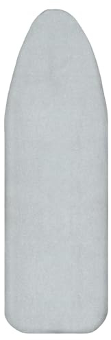 LUKDUNG Copriasse da stiro, Copriasse per tavolo da stiro in cotone, Copriasse con elastico per stazione da stiro a vapore, Adatto per assi da stiro 120-125cm x 40-46cm, Argento