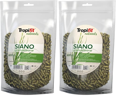TROPIFIT Naturals Foin GRANULÉE 600g - Nourriture extrudé pour Lapins, Hamsters, Chinchillas et Autres Petits Animaux (Lot de 2)