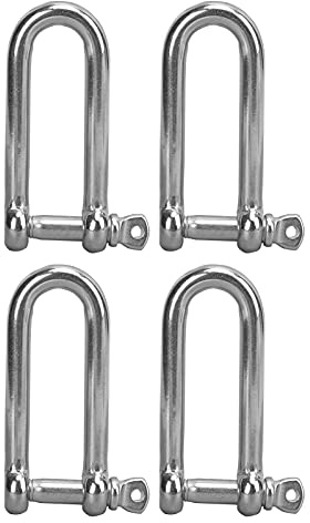 Grillo di tipo U allungato in acciaio inossidabile Grilli di sollevamento a fune da 4 pezzi per hardware marino (10MM)