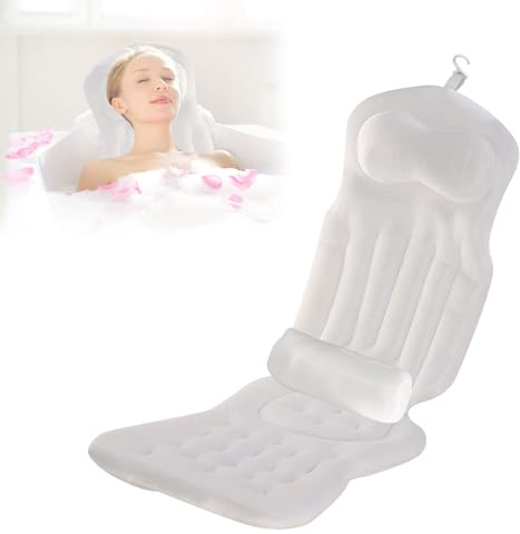 YUZINO Full Body Bath Pillow Cushion, Bath Pillows for Head and Neck With 192 Suction Cups, Soft 4D Air Mesh Full Body Bath Pillow for Spa Relaxing Suitable for All Bathtubs, with Laundry Bag