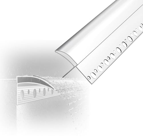 Rivestimento in alluminio antigoccia per pareti esterne, 80 cm x 50 mm, rivestimento protettivo per davanzali delle finestre, 1 pezzo
