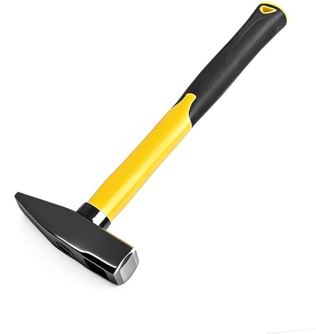 BJDSI Schlosserhammer 300g, Antivibration,Rostschutz,Stoßdämpfender Kunststoffgriff.