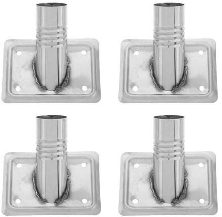 COOLHIYA Broom Handle Connector 4Pcs Metal Adapter Replacement for Floor Brush Handles for Office and Household Mopping and Maintenance