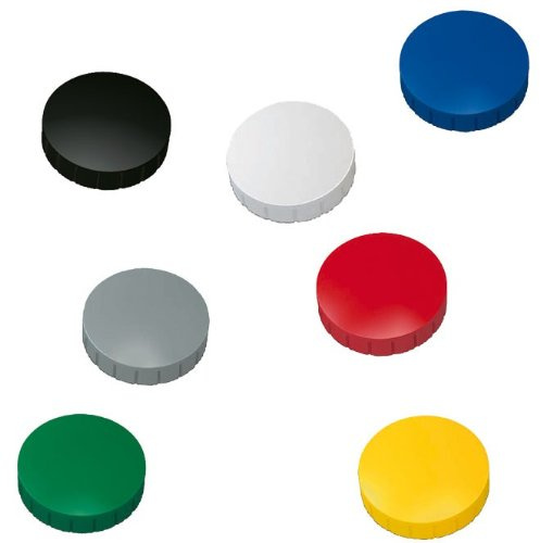 10x Magnete, Farbig Sortiert Ø 32mm, Haftmagnete für Whiteboard, Kühlschrankmagnet, Magnettafel, Magnetwand, Magnet Rund