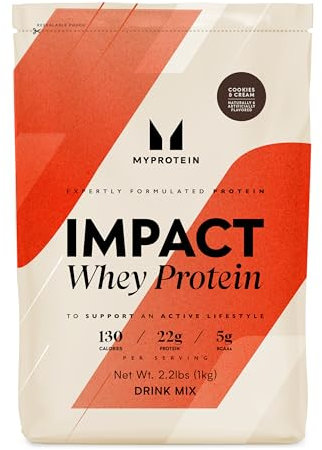 MyProtein Impact Whey Protein, Cookies & Cream, Pouch, 1kg