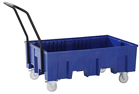 kaiserkraft | Fahrbare PE-Auffangwanne | für Kleingebinde | ohne Gitterrost