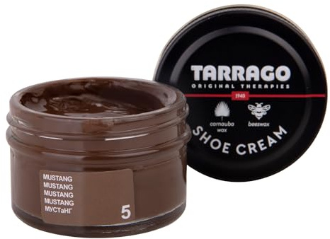 Tarrago Shoe Cream – Betún para Zapatos de Cuero y Piel 50ml | Crema Zapatos Nutritiva con Cera de Abeja y Carnauba | Alta Cobertura y Brillo | Mustang (5)