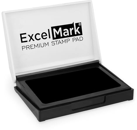 ExcelMark Ink Pad for Rubber Stamps 1-7/8by 3-1/8- Black