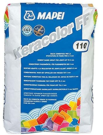 Mapei KeraCOLOR FF-DE N.100, 5 KG Zementmörtel Fertig Konfektioniert Spachtelmasse Weiße Fugenmörtel