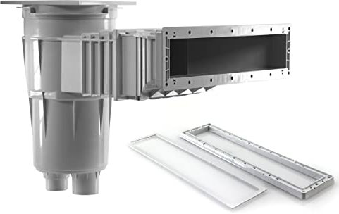 Hayward Skimmer - Specchio grande da sigillare, colore: Grigio chiaro