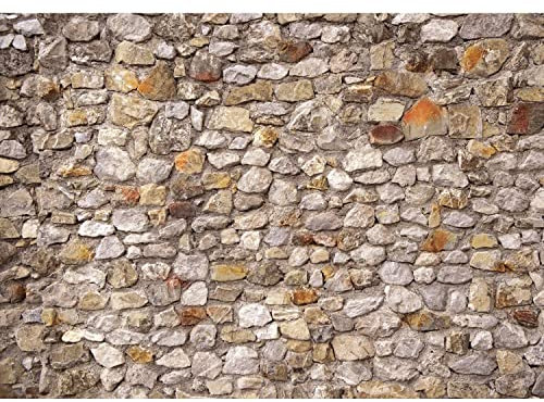 Runa Art Papel tapiz fotográfico muro de piedra muro de piedra Moderna Lana Sala Cuarto Salón - Made in Germany - marrón 9292010a