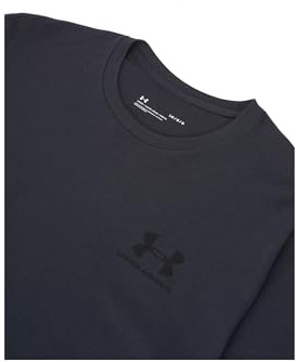 Under Armour Mens Logo Chest Top Long Sleeve Cotton | Super-softer Baumwolle-Polyester-Mix. Rundhalsausschnitt. Langarm. Logoprint auf der linken Brust.