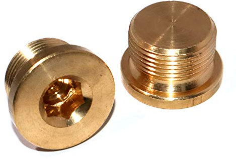 Verschlussschrauben M24x1,5 DIN 908 Messing Stückzahl 1 Innensechskant-Verschlußschrauben Stopfen Verschlußstopfen Blindstopfen Gewindelochstopfen