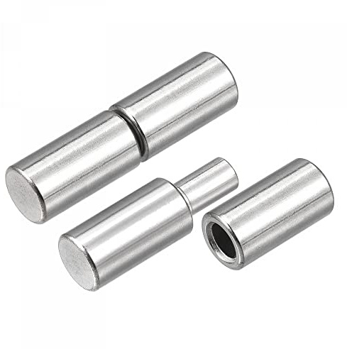 sourcing map Lot de 10 paires de charnières à souder - 45 mm x 12 mm - Mâle vers femelle - En acier inoxydable 201 - Pour porte et fenêtre