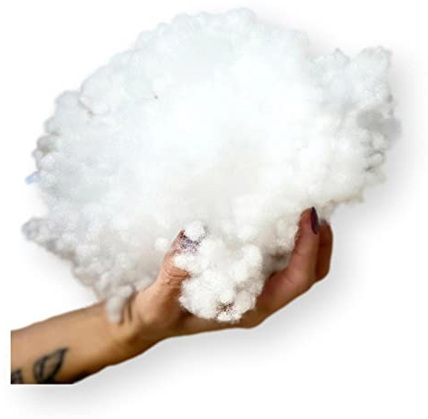 4L Textil Kissenfüllung 500 g Füllwatte für Kuscheltiere Füllmaterial für Kissen Bastelwatte Schneewatte Dekowatte Kissen Füllung (500)