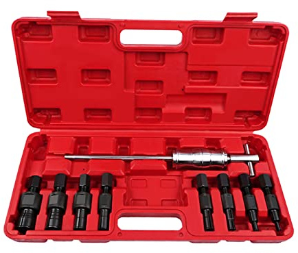 Sackloch-Spannzangen-Lagerabzieher, 9-teiliges Sackloch-Spannzangen-Lagerring- und Dichtungsabzieher-Kit, Innenlager-Auszieher, Schiebehammer, Führungseinsatz, Lagerentfernungswerkzeug, Kfz-Reparat