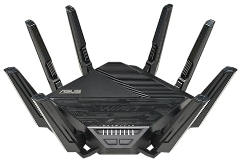 ASUS RT-BE96U BE19000 802.11BE Tri-Band WiFi 7 Router, 6GHz Support, Dual 10G Ports, 320MHz, Lifetime Internet Security, MLO, Multi-RU Puncturing, AiMesh