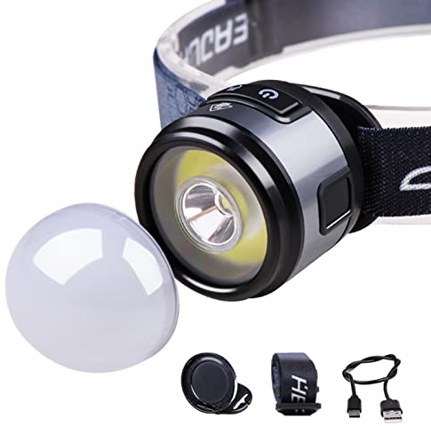 Super Ight LED-huvudlampa Utomhus Reable Ficklampa Pannlampa Arbetsljus med hattklämma och magnet for camping Fotvandring Cykling Löpning Fiske