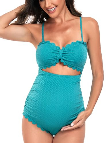 EastElegant maternità Un Pezzo Costumi da Bagno Indietro Ritaglio Gravidanza Bikini Scalloped Incinta Costume da Bagno