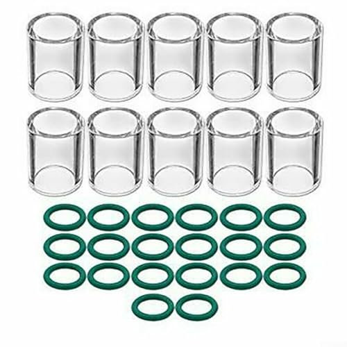 30-teiliges WIG-Taschenlampen-Set, 10 hitzebeständige Glasbecher und O-Ring für SR WP-17/18/26 & SR WP- 9/20 WIG-Schweißbrenner