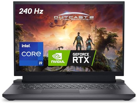 Dell G16 7630 16 QHD+ 240Hz Gaming Laptop, Intel Core i9-13900HX, NVIDIA GeForce RTX 4070-8GB, 32GB RAM, 1TB SSD, Intel Wi-Fi 6, Windows 11 Home, English-UK Backlit Keyboard, Metallic Nightshade