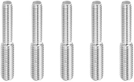 PATIKIL M4 x 0.75 auf M5 x 0.8 Doppelt Gewindebolzen, 5 Stück 304 Edelstahl Stangenbolzen Gewinde Reduzieradapter für Möbelbeschläge, 30mm lang