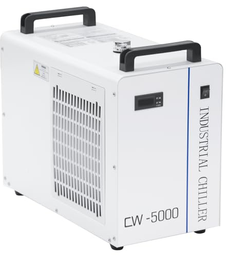 Enfriador de Agua Refrigerado Industrial Enfriador de Agua Industrial Water Chiller Water Cooling Machine para 80W 100W 130W CO2 Máquinas de Grabado Corte Láser (5000DG)