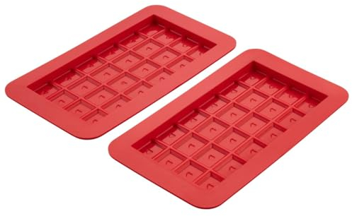 Dr. Oetker Molde de silicona para chocolate con diseño de dulces, Flexxibel Love, 2 unidades, resistente al calor, perfecto para tablas de chocolate y postres individuales