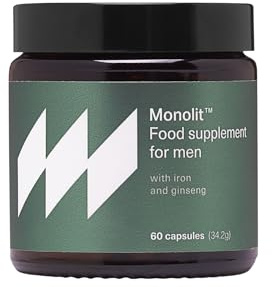 Monolit - Multivitamines et minéraux pour hommes - 60 gélules - Avec vitamines B, ginseng, vitamine C, acide folique, fer - Soutien de l'immunité, fitness la concentration