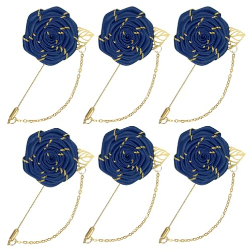 M METERXITY 6-Paquets Broche Rose en Tissu Rose Bleu Marine