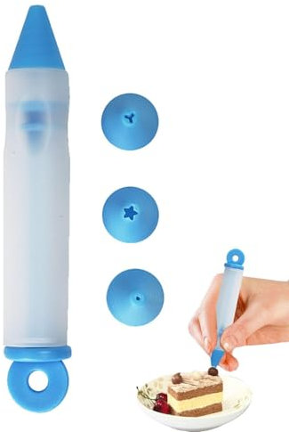 Fukamou Penna Per Tubazioni,Penne Al Cioccolato Per Decorare - Penna Per Scrivere Alimenti In Silicone Con Punte Per Penne Per Tubi Di Glassa, Kit Di Penne Per Decorare Pasticcini Con Crema Per