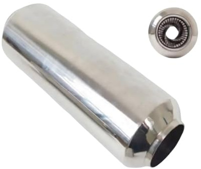 Universal Auto Car Middle Exhaust Muffler Tornado Dissipative Silencer Tip Stainless 2 (51mm)