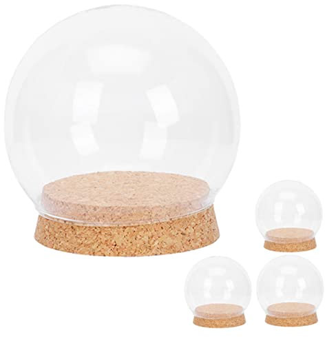 TINEASUR Flower Decor Glass Dome Cover Display Cloche Terrarium Decoration Glass Landscape Cover Flower Craft Cork Micro-landscape Vase