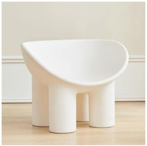 Canapé moderne en peluche avec pieds d'éléphant avec fauteuil confortable pour salon, chambre à coucher, balcon, bureau, blanc, 84,1 cm