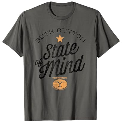 Yellowstone T-Shirt Beth Dutton Geisteszustand, Unisex-Erwachsene, Grau, S