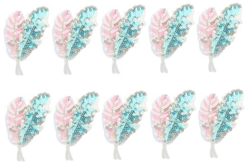 SHINEOFI 10-teiliges Multifunktions-pailletten-aufbügler-set Mit Gestickten Blättern Zum Aufbügeln Für Dekoration Oder Reparatur