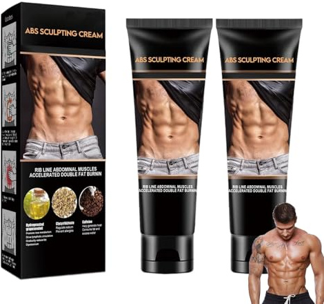 Abs Sculpting Cream - Crema addominoplastica, 2 pezzi, crema anticellulite, lozione modellante per una silhouette più snella, cura intensiva (03#)