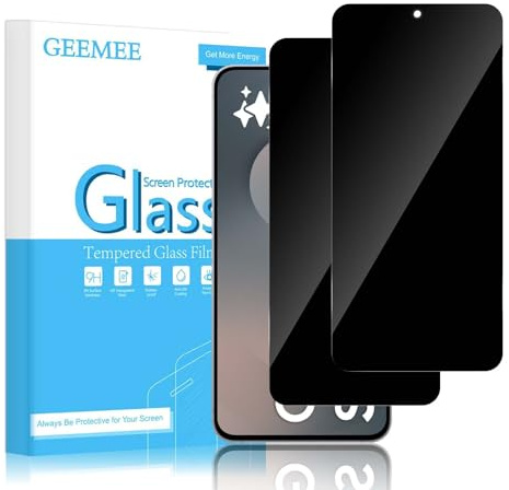 GEEMEE für Samsung Galaxy S25 FE für Panzerglas Sichtschutz Schutzfolie, 2 Stück 9H Härte Blasenfreie Anti-Spähen Blickschutzfolie, Privacy Gehärtetem Glas Displayschutzfolie