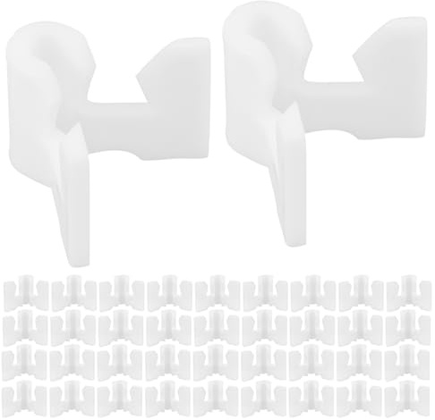 jojofuny 100pcs Wardrobe Shelf Brackets Pipe Connectors, Storage Rack Fittings for Clothes and Shoe Cabinets, Closet Pipe Replacement Parts for Modular Home Organization