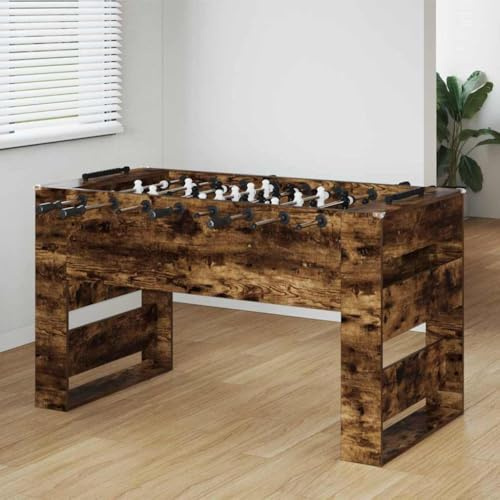 Massbinet Kickertisch Fußballtisch Geräucherte Eiche 146.5 x 74 x 85 cm Holzwerkstoff
