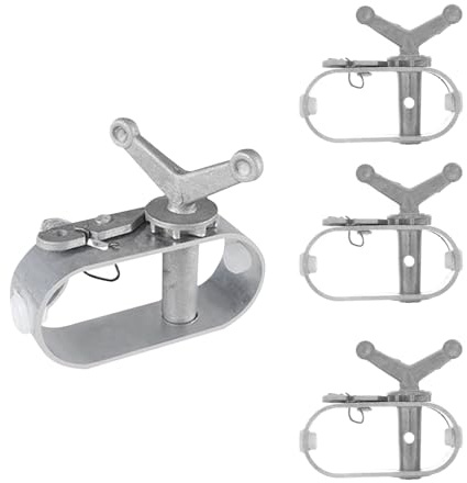 CUEMOON 4 piezas tensor cuerda aleación de aluminio, gancho tensor ajustable fácil de usar adecuado para vallas, perchas, tiendas de campaña