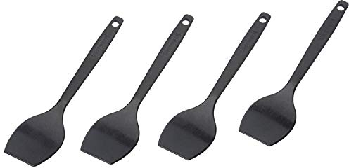 Westmark 4 Espátulas para Raclette/mini espátulas, Longitud: 16,6 cm, Plástico, Gourmetta, Negro, 20452270