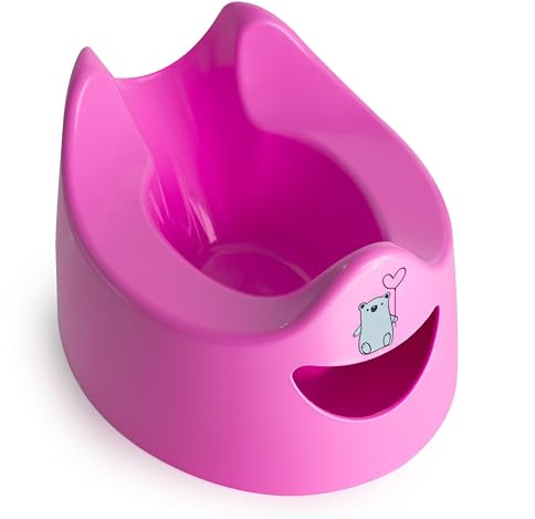 Toddler Essentials Easy Pour Potty - Dark Pink | Portable Potty Training Toilet Seat for Toddlers | Hygienic, Easy to Clean, and Travel-Friendly (Previously known as Pourty)