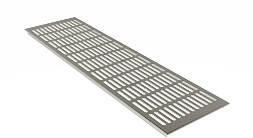Lüftungsgitter Aluminium Stegblech Lüftung 150 mm x 1000 mm (Edelstahl eloxiert)
