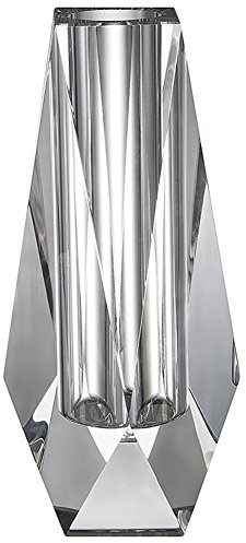 DONOUCLS Kristallvase (Höhe 16cm), Kristall Blume Knospe Vasen, Vielseitig für Blumensträuße, Tisch- & Regal-Deko, Stilvolles Geschenk (Hochzeit/Jubiläum), in Klar, Facettiert