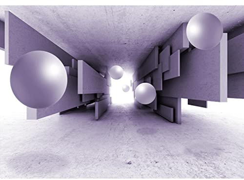 Runa Art Papier peint intissé 3D Abstrakt 352 x 250 cm Toison Mur XXL Tableaux Muraux Tapisserie Photo Décoration Murale Salon Chambre Violett 9229011b