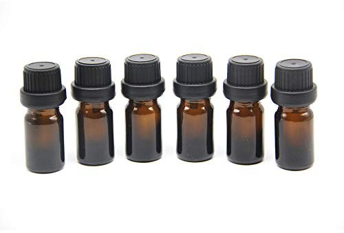 YIZHAO Braune Pipettenflasche 5ml mit [Orifice Reducers], Braunglasflasche mit Tropfpipette,für Ätherisches Öl,Aromatherapie, Massage, Duftöl Probe,Make-up,chemische Flüssigkeit – 12Pcs