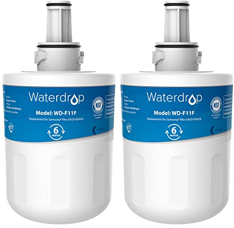 Waterdrop WD-F11F Filtre Frigo Remplacement pour Samsung® DA29-00003F（2） | Remplacement pour Samsung® Aqua Pure Plus Réfrigérateur DA29-00003F, HAFIN1, DA29-00003A, DA29-00003B, DA61-00159A (2)